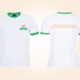 2 - 2 Tshirt Blanc Cols Vert