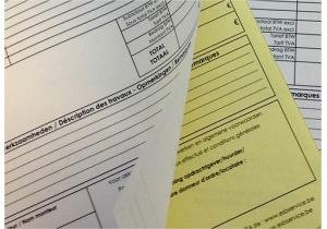 Liasse 2 feuilles autocopiants  format A4