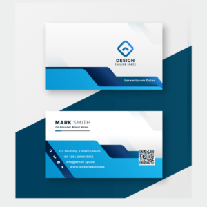 carte de visite horizontale avec code QR